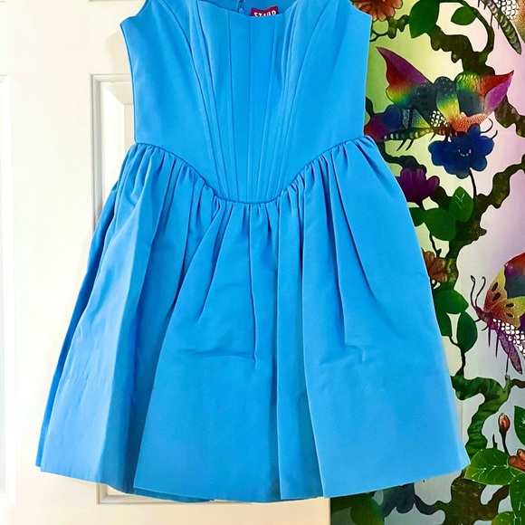 🌺🎉HP🎉🌺 NWT Staud Landscape Mini Dress Azure - Picture 13 of 16